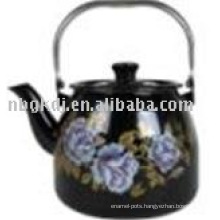 color enameled porcelained kettle with bakelite handle